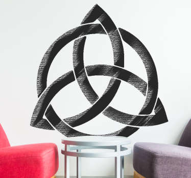 Vinilo pared de triqueta celta negro - TenVinilo