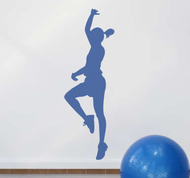 Naljepnica silueta hip hop dance žene - TenStickers