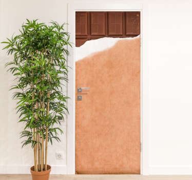 Nyitott csokoládé ajtó matrica - TenStickers