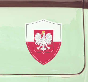 Naklejka na samochód Polskie godło - TenStickers