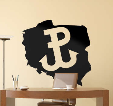 Naklejka na ścianę mapa Polska Walcząca - TenStickers