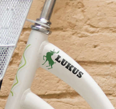 Vihreä ja peura muokattavissa pyörätarrat - Tenstickers