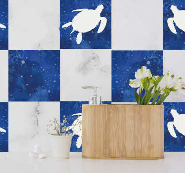 Sköldpadda med klistermärke för galaxmönster - Tenstickers