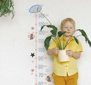 Skildpadder og fisk under havhøjde kort mærkat - TenStickers