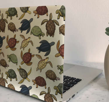 Colorful Sea Turtles laptop skin - TenStickers
