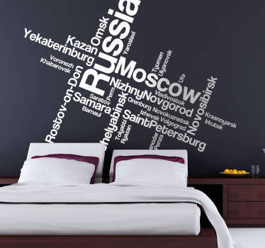 Metin çıkartmaları - çeşitli rus şehirleri ve çevresindeki alanları içeren rusya'nın ülkesine dayanan bir metin montajı.