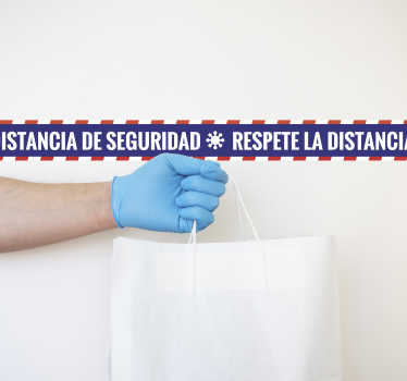Vinilo respetar distancia de seguridad - TenVinilo