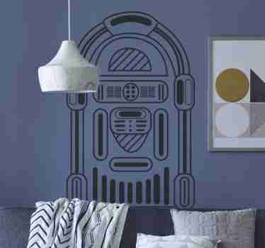 Naklejka ścienna rock szafa grająca - TenStickers