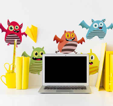 Sticker enfant créatures animées et vibrantes - TenStickers