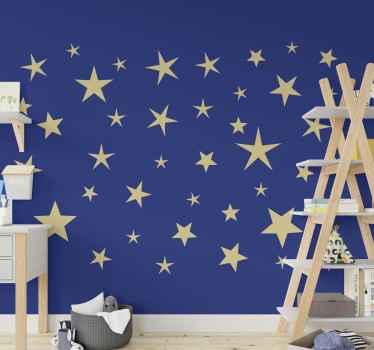 Star sheet space wall stickers - TenStickers