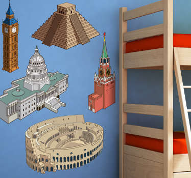 Monumental Buildings Decal Collection - TenStickers