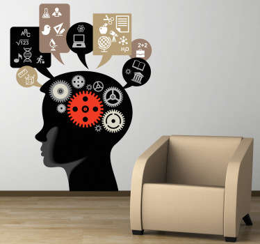 Brain Work Wall Sticker - TenStickers