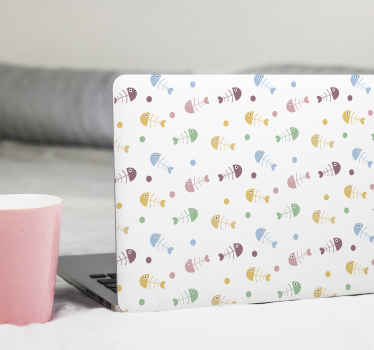 Hal-csont laptop matrica - TenStickers