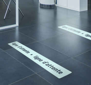 Sticker Sol File d'attente - TenStickers