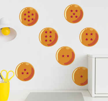 Vinilos infantiles dibujos siete bolas mágicas - TenVinilo