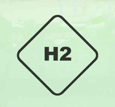 Autoaufkleber Wasserstoff H2 - TenStickers