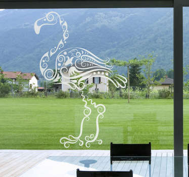 Abstrakt flamingo-dekal - TenStickers
