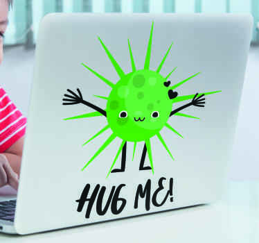 Covid 19 öleljen meg laptop matricát - TenStickers