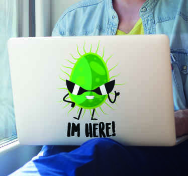 Vinilo para portátiles Covid 19 estoy aquí - TenVinilo