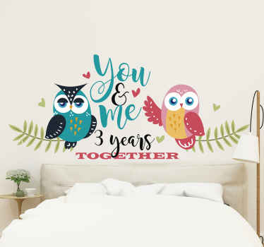 You And Me Together Forever headboard wall sticker - TenStickers