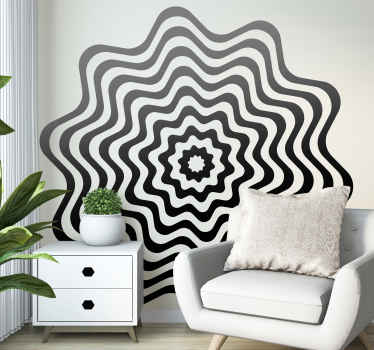 Optical art wall vinyl sticker - TenStickers