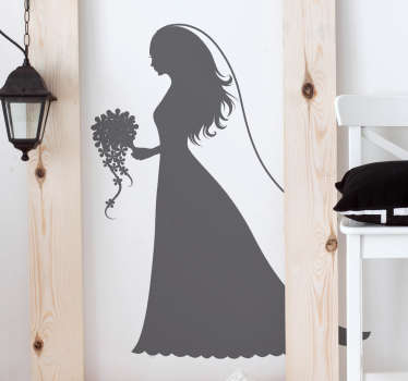 Vinilo decorativo novia boda - TenVinilo
