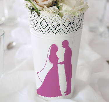 Vinilo decorativo pareja novios - TenVinilo