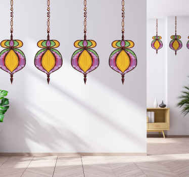 Sticker Oriental Lampes colorées - TenStickers
