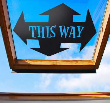 Naklejka dekoracyjna this way - TenStickers