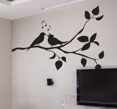 Vinis animais Galho de árvore com pássaros - TenStickers