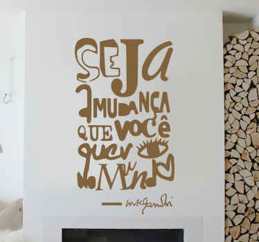 Adesivos de personagens Citação de gandhi - TenStickers