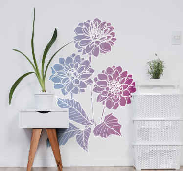 Colorful ornamental flowers  wall sticker - TenStickers