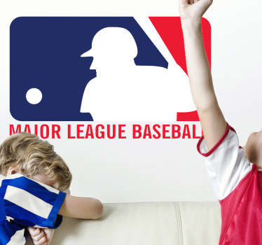 Muursticker van de Major League Baseball uit de Verenigde Staten, u hebt het logo vast al eens gezien op de achterkant van iemand zijn "baseball"-pet.
