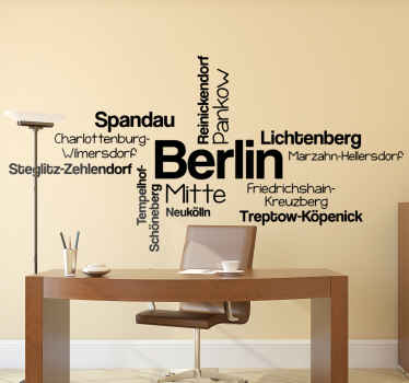 Aufkleber Berlin sStadtteile - TenStickers