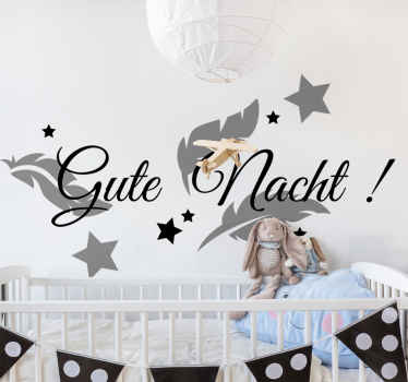 Wandtattoo Zuhause Gute Nacht Text - TenStickers