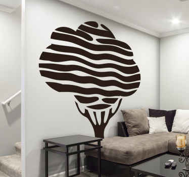 Jednoduchý strom listy organizované strom zeď nálepka - TenStickers