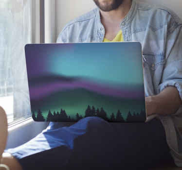 Laptop Aufkleber Nordlichter Wassereffekt - TenStickers