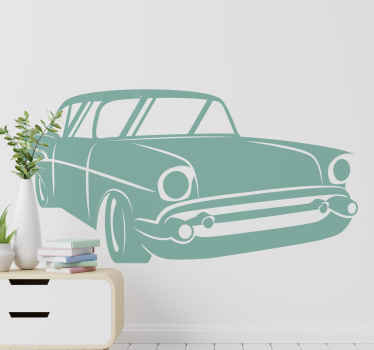 Retro car wall vinyl sticker - TenStickers