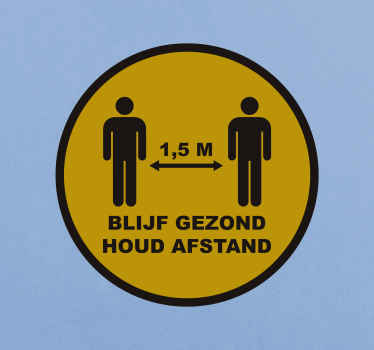 Muurstickers Blijf gezond, houd afstand - TenStickers
