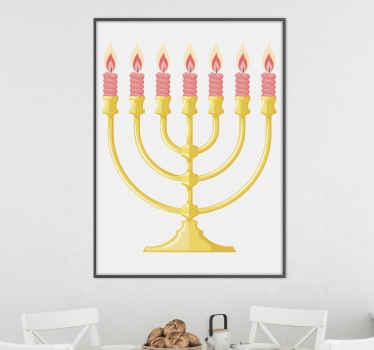 Hanukkah menorah & Dreidel emoji sticker - TenStickers