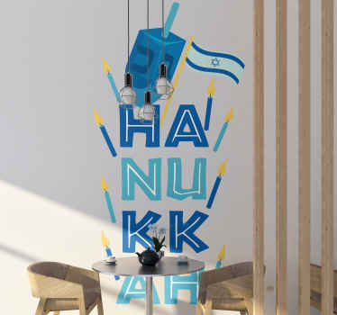 Happy Hanukkah Dreidel emoji sticker - TenStickers