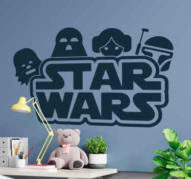 Vinil decorativo em vinil de hollywood, com o personagem de star wars. é fácil de aplicar e é de alta qualidade. Está disponível em qualquer tamanho.