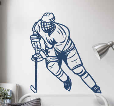 Ice hockey sport player wall sticker - TenStickers