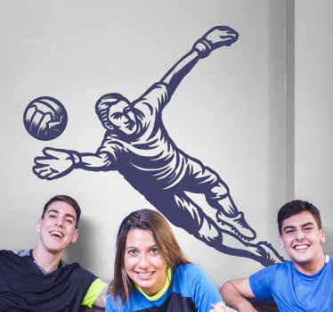 공 스포츠 데칼을 중지하는 축구 골키퍼 - TenStickers