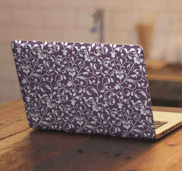 Díszes levél paisley laptop matrica - TenStickers