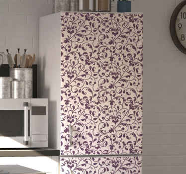Ornamental Paisley leaf  fridge sticker - TenStickers