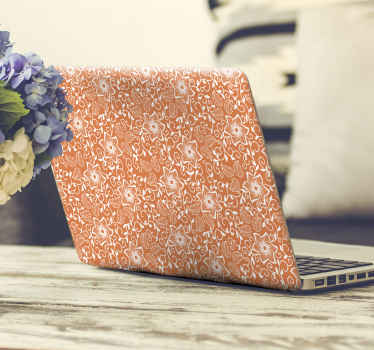 Naklejka na laptopa kwiaty paisley - TenStickers