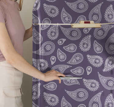 Retro paisley  fridge sticker - TenStickers