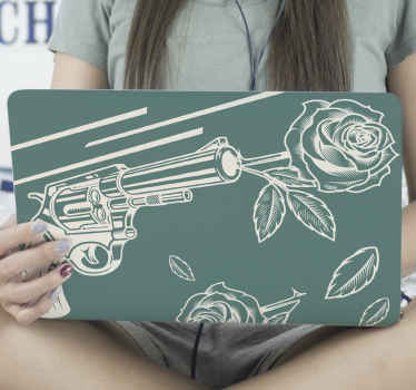 Revolver Rose Art laptop skin - TenStickers