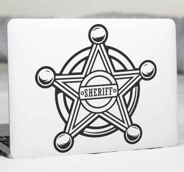 Sheriff Star Emblem Laptop sticker - TenStickers